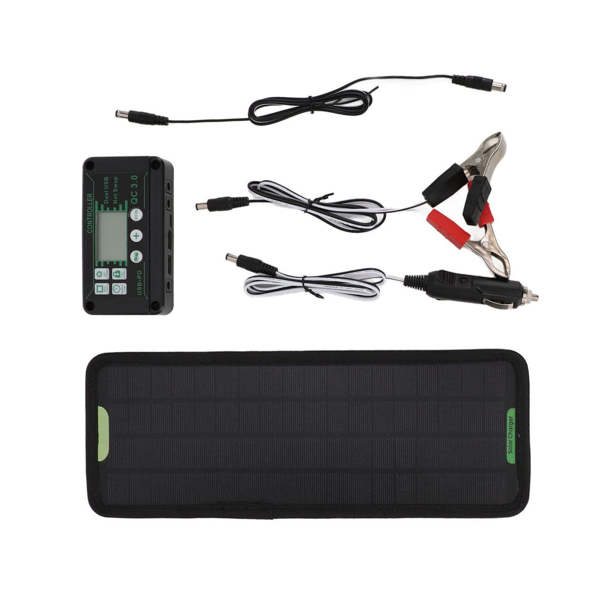 12V 10W MPPT Solar Charge Controller Power Loss Prevention Waterproof 12V Solar Panel Battery Charger Controller Black