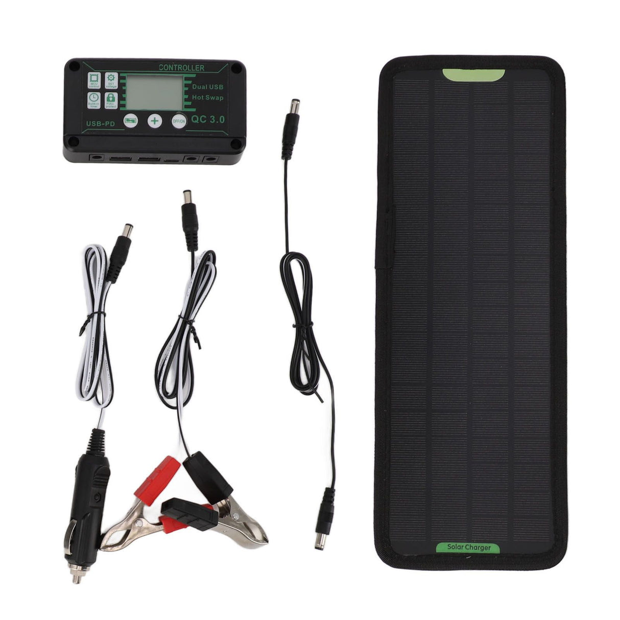 12V 10W MPPT Solar Charge Controller Power Loss Prevention Waterproof 12V Solar Panel Battery Charger Controller Black