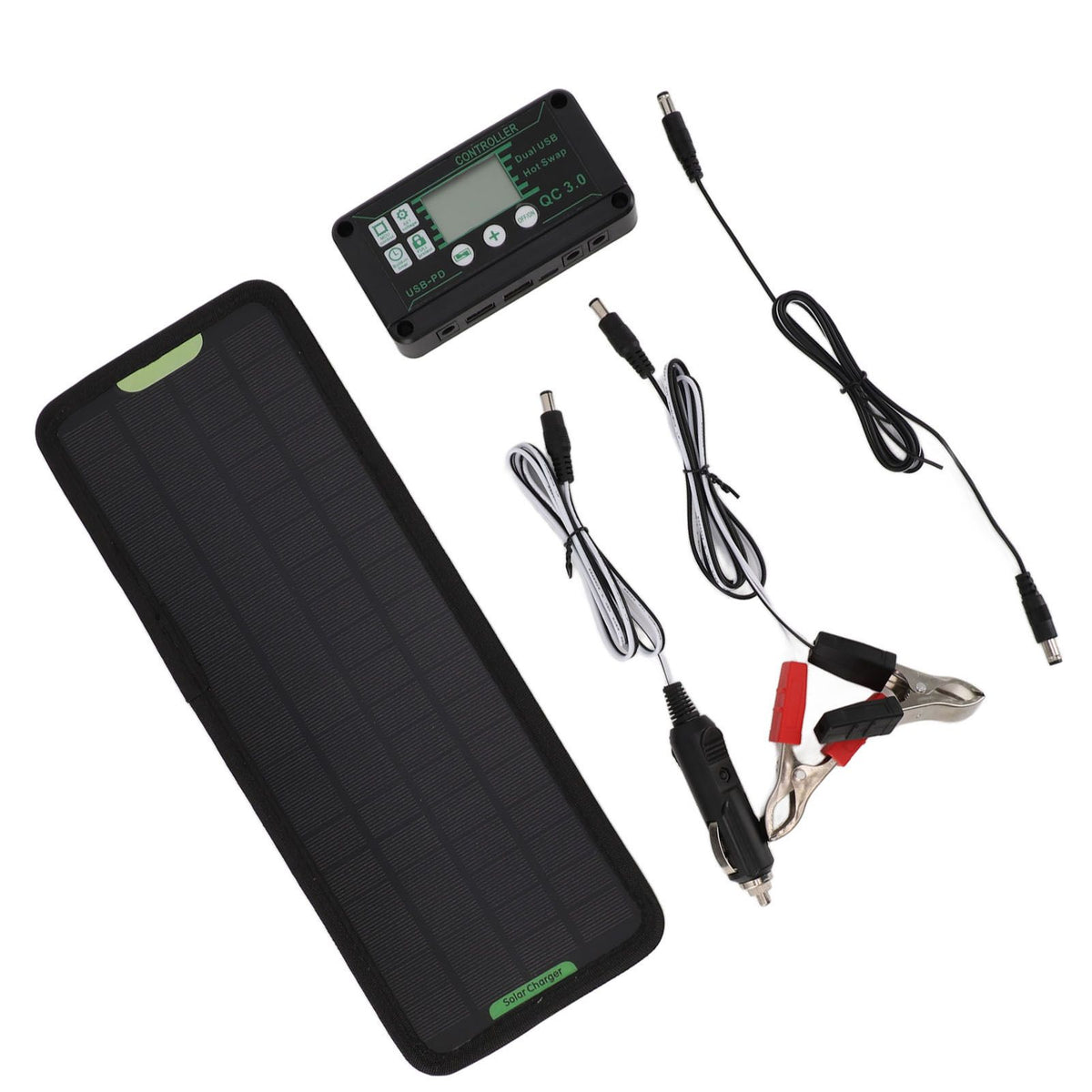 12V 10W MPPT Solar Charge Controller Power Loss Prevention Waterproof 12V Solar Panel Battery Charger Controller Black