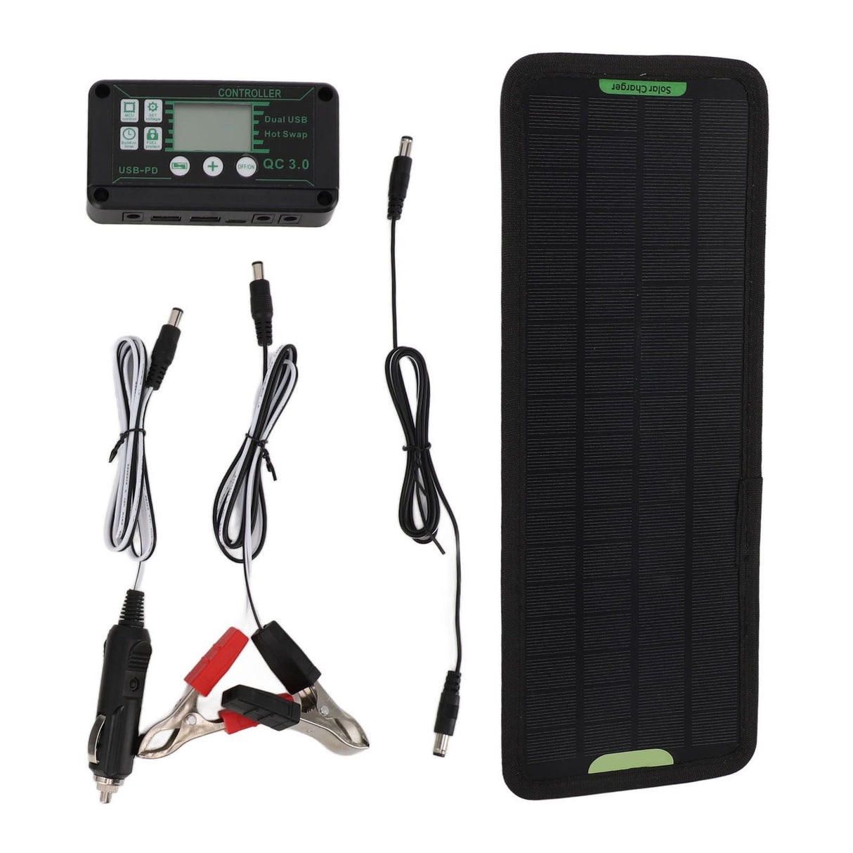 12V 10W MPPT Solar Charge Controller Power Loss Prevention Waterproof 12V Solar Panel Battery Charger Controller Black
