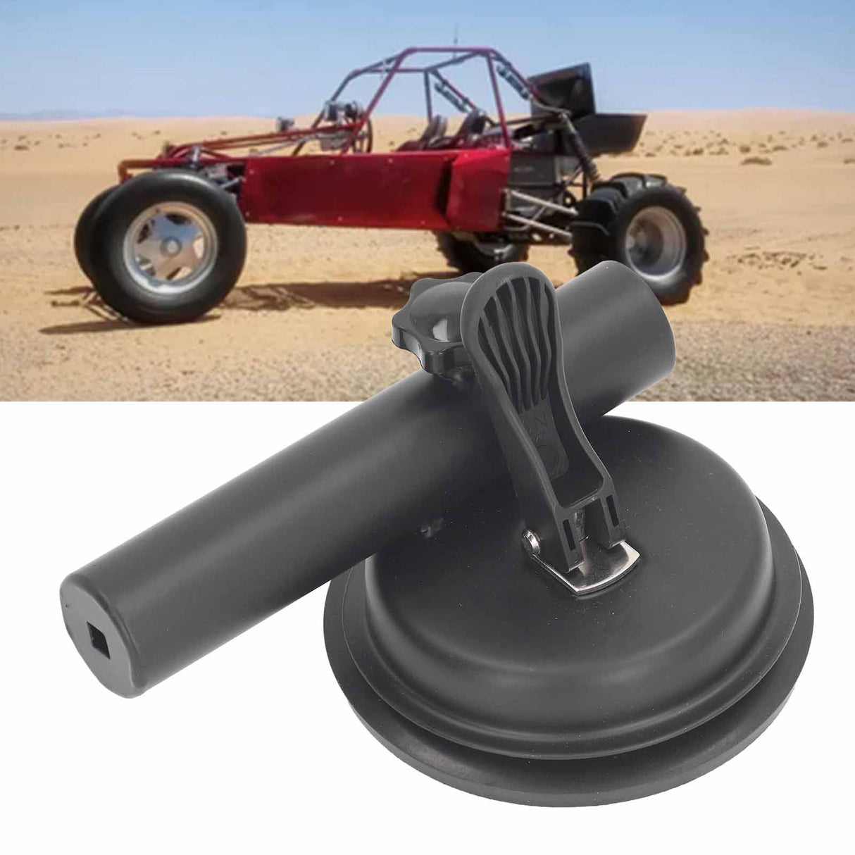 Universal Suction Cup Flag Pole Bracket Vehicle Flagpole Bracket Multi Function Flag Pole Holder Aluminum Alloy Silicone Black