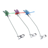 Dragonfly Clip Fake Dragonfly Pole Clips Natural Organic Concept 3D Dragonfly Garden Decor for Family Garden Potted Flowers Lawn House Statue 3Pcs - Extra Image