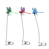 Dragonfly Clip Fake Dragonfly Pole Clips Natural Organic Concept 3D Dragonfly Garden Decor for Family Garden Potted Flowers Lawn House Statue 3Pcs
