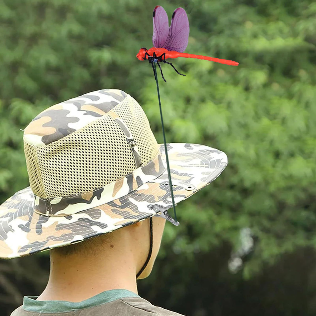 Dragonfly Clip Fake Dragonfly Pole Clips Natural Organic Concept 3D Dragonfly Garden Decor for Family Garden Potted Flowers Lawn House Statue 3Pcs
