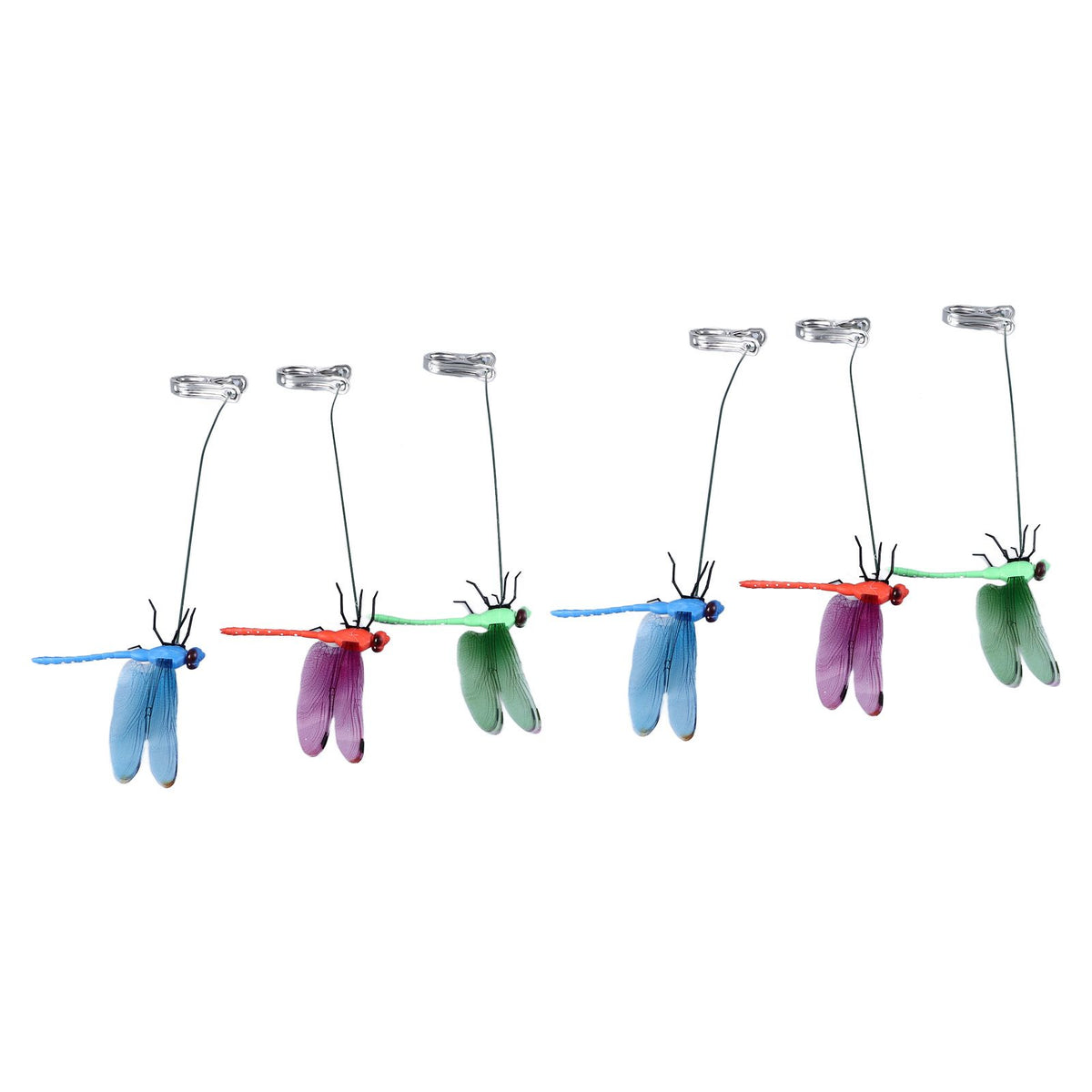 Dragonfly Clip Fake Dragonfly Pole Clips Natural Organic Concept 3D Dragonfly Garden Decor for Family Garden Potted Flowers Lawn House Statue 6Pcs