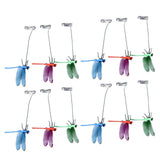 Dragonfly Clip Fake Dragonfly Pole Clips Natural Organic Concept 3D Dragonfly Garden Decor for Family Garden Potted Flowers Lawn House Statue 12Pcs