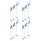 Dragonfly Clip Fake Dragonfly Pole Clips Natural Organic Concept 3D Dragonfly Garden Decor for Family Garden Potted Flowers Lawn House Statue 12Pcs