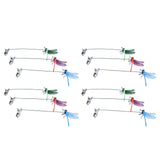 Dragonfly Clip Fake Dragonfly Pole Clips Natural Organic Concept 3D Dragonfly Garden Decor for Family Garden Potted Flowers Lawn House Statue 12Pcs