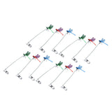 Dragonfly Clip Fake Dragonfly Pole Clips Natural Organic Concept 3D Dragonfly Garden Decor for Family Garden Potted Flowers Lawn House Statue 12Pcs - Rear View
