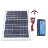 Solar Panel Kit 50W 18V with MPPT Waterproof Charge Controller 3meter Battery Clamp for Outdoor RV Boat Trailer Camper