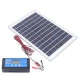 Solar Panel Kit 50W 18V with MPPT Waterproof Charge Controller 3meter Battery Clamp for Outdoor RV Boat Trailer Camper