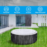 4.5 Ft Inflatable Hot Tub Cover Foldable Energy Saving Lid for Round Outdoor Inflatable Hot Tubs - Front View