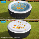 4.5 Ft Inflatable Hot Tub Cover Foldable Energy Saving Lid for Round Outdoor Inflatable Hot Tubs - Side View