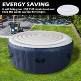 4.5 Ft Inflatable Hot Tub Cover Foldable Energy Saving Lid for Round Outdoor Inflatable Hot Tubs