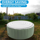 4.5 Ft Inflatable Hot Tub Cover Foldable Energy Saving Lid for Round Outdoor Inflatable Hot Tubs - Extra Image