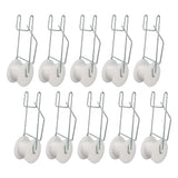 10pcs Tomato Roller Hooks Galvanized Steel Wire PP Heat Resistant Space Saving 15m Twine Vine Crop Trellis Roller Hooks for Cucumber Loofah Grapes