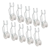 10pcs Tomato Roller Hooks Galvanized Steel Wire PP Heat Resistant Space Saving 15m Twine Vine Crop Trellis Roller Hooks for Cucumber Loofah Grapes - Front View