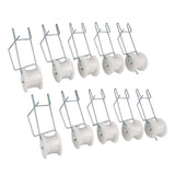 10pcs Tomato Roller Hooks Galvanized Steel Wire PP Heat Resistant Space Saving 15m Twine Vine Crop Trellis Roller Hooks for Cucumber Loofah Grapes - Rear View