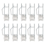 10pcs Tomato Roller Hooks Galvanized Steel Wire PP Heat Resistant Space Saving 15m Twine Vine Crop Trellis Roller Hooks for Cucumber Loofah Grapes