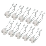 10pcs Tomato Roller Hooks Galvanized Steel Wire PP Heat Resistant Space Saving 15m Twine Vine Crop Trellis Roller Hooks for Cucumber Loofah Grapes