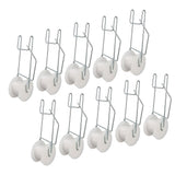 10pcs Tomato Roller Hooks Galvanized Steel Wire PP Heat Resistant Space Saving 15m Twine Vine Crop Trellis Roller Hooks for Cucumber Loofah Grapes