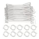 10PCS Tomato Support Hooks with Twine Plant Climbing Clips Stainless Steel Easy Use Garden Hooks for Cucumber Cherry Vegetable