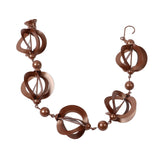 Hanging Rain Chain Metal Decorative Rotating Hollow Rain Chain for Garden Courtyard - Top-Down View