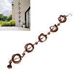 Hanging Rain Chain Metal Decorative Rotating Hollow Rain Chain for Garden Courtyard - Extra Image
