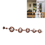 Hanging Rain Chain Metal Decorative Rotating Hollow Rain Chain for Garden Courtyard