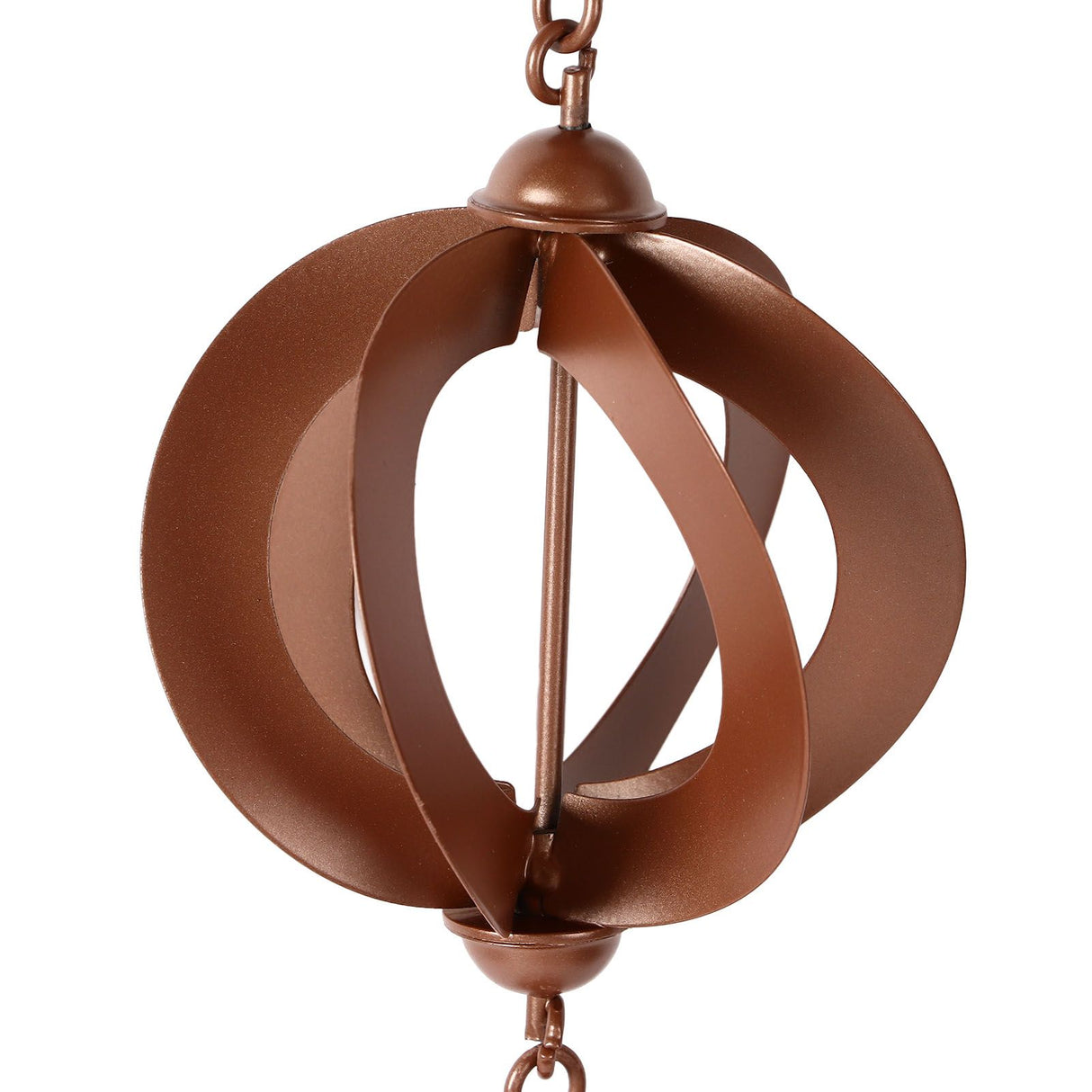 Hanging Rain Chain Metal Decorative Rotating Hollow Rain Chain for Garden Courtyard