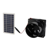 10W 12V Solar Powered Exhaust Fan for Round Pipe ABS Solar Panel Ventilation Fan Kit for Pet House Chicken Coop RV Greenhouse