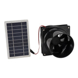 10W 12V Solar Powered Exhaust Fan for Round Pipe ABS Solar Panel Ventilation Fan Kit for Pet House Chicken Coop RV Greenhouse