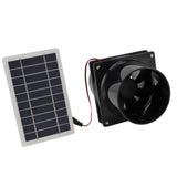 10W 12V Solar Powered Exhaust Fan for Round Pipe ABS Solar Panel Ventilation Fan Kit for Pet House Chicken Coop RV Greenhouse