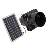 10W 12V Solar Powered Exhaust Fan for Round Pipe ABS Solar Panel Ventilation Fan Kit for Pet House Chicken Coop RV Greenhouse - Extra Image