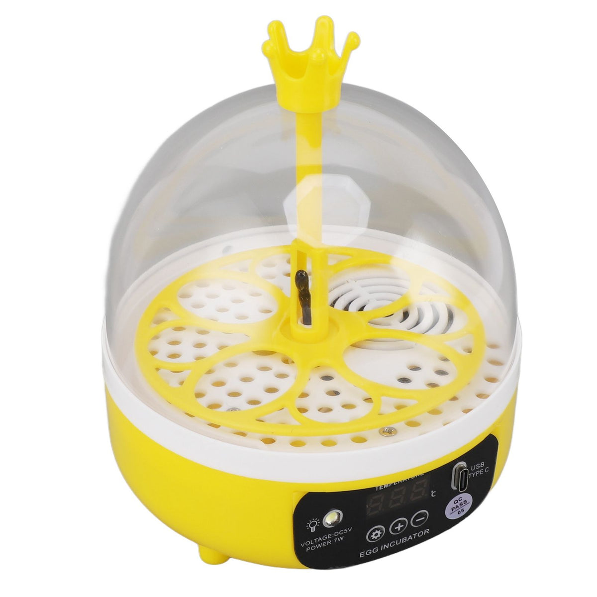 Mini Egg Incubator for Home Automatic Temperature Humidity Control 4 Eggs Candler Poultry Hatching Machine for Chickens Ducks Pigeons Manual Turning