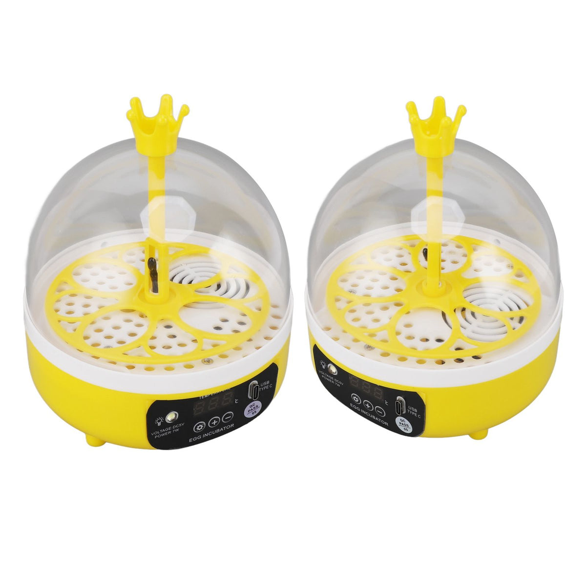 Mini Egg Incubator for Home Automatic Temperature Humidity Control 4 Eggs Candler Poultry Hatching Machine for Chickens Ducks Pigeons Manual Turning