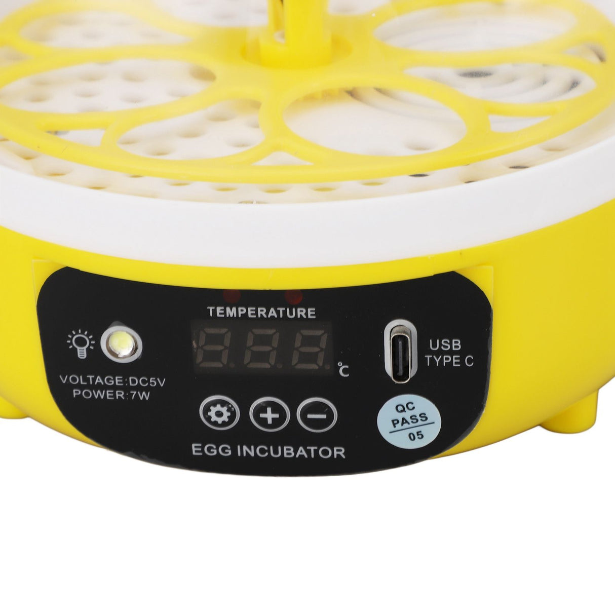 Mini Egg Incubator for Home Automatic Temperature Humidity Control 4 Eggs Candler Poultry Hatching Machine for Chickens Ducks Pigeons Manual Turning