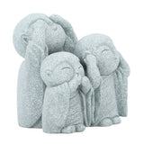 Mini Monk Buddha Statue Chinese Green Sandstone Cute Buddha Figurine 3 Little Monks Ornament for Fish Tank Aquarium Home Garden Decoration Style 3