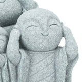 Mini Monk Buddha Statue Chinese Green Sandstone Cute Buddha Figurine 3 Little Monks Ornament for Fish Tank Aquarium Home Garden Decoration Style 3 - Extra Image
