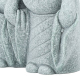 Mini Monk Buddha Statue Chinese Green Sandstone Cute Buddha Figurine 3 Little Monks Ornament for Fish Tank Aquarium Home Garden Decoration Style 3