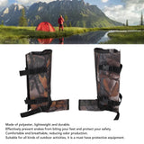 1 Pair Snake Gaiters Polyester Fiber Breathable Lightweight Snake Proof Leg Cover for Hiking Camping Mountaineering Leaf