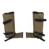 1 Pair Snake Gaiters Polyester Fiber Breathable Lightweight Snake Proof Leg Cover for Hiking Camping Mountaineering OD Green - Top-Down View