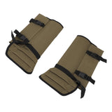 1 Pair Snake Gaiters Polyester Fiber Breathable Lightweight Snake Proof Leg Cover for Hiking Camping Mountaineering OD Green - Rear View