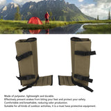 1 Pair Snake Gaiters Polyester Fiber Breathable Lightweight Snake Proof Leg Cover for Hiking Camping Mountaineering OD Green - Extra Image