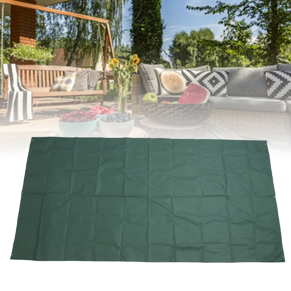 Outdoor Swingset Shade 600D Oxford Cloth Sunproof Waterproof Playground Replacement Canopy Swing Set Tarp Cover for Backyard Green