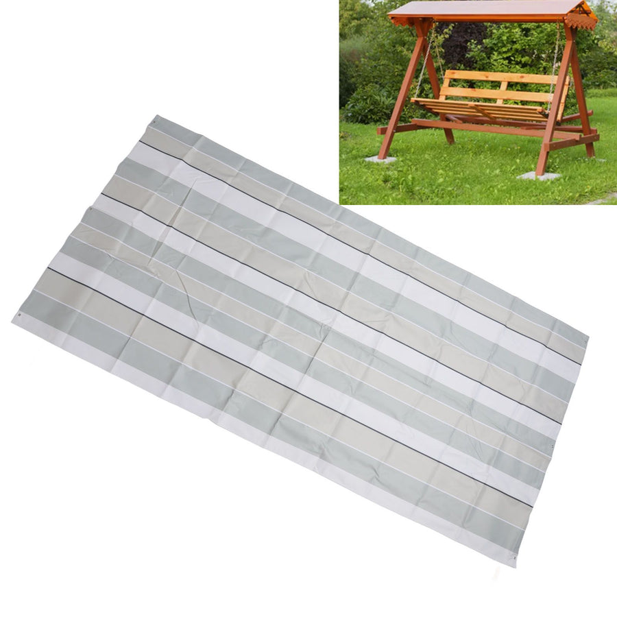 Outdoor Swingset Shade 600D Oxford Cloth Sunproof Waterproof Playground Replacement Canopy Swing Set Tarp Cover for Backyard Striped