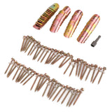 50 Sets Fence Wire Fasteners Carbon Steel Zinc Plated Rust Proof Wire Fencing Staples with Hex Socket Wrench for Repairing Fence