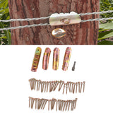 50 Sets Fence Wire Fasteners Carbon Steel Zinc Plated Rust Proof Wire Fencing Staples with Hex Socket Wrench for Repairing Fence - Extra Image