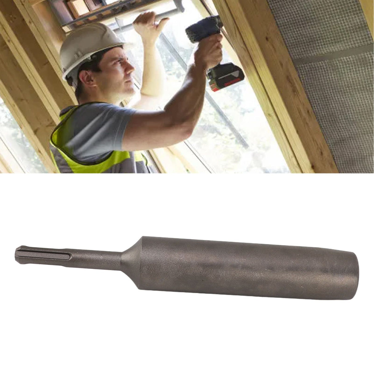 Ground Rod Driver Round Handle Heavy Duty Driving Ground Rod Drills Driver Bit for 5/8inch 3/4inch Ground Rods 20mm / 0.8in