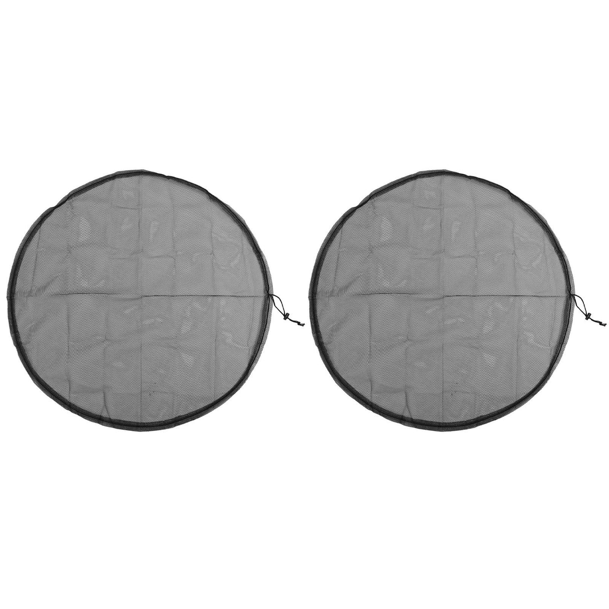 2PCS Water Collection Mesh Cover Black Netting Screen Drawstring 37in Prevents Bugs Tank Protector for Rain Buckets Garden